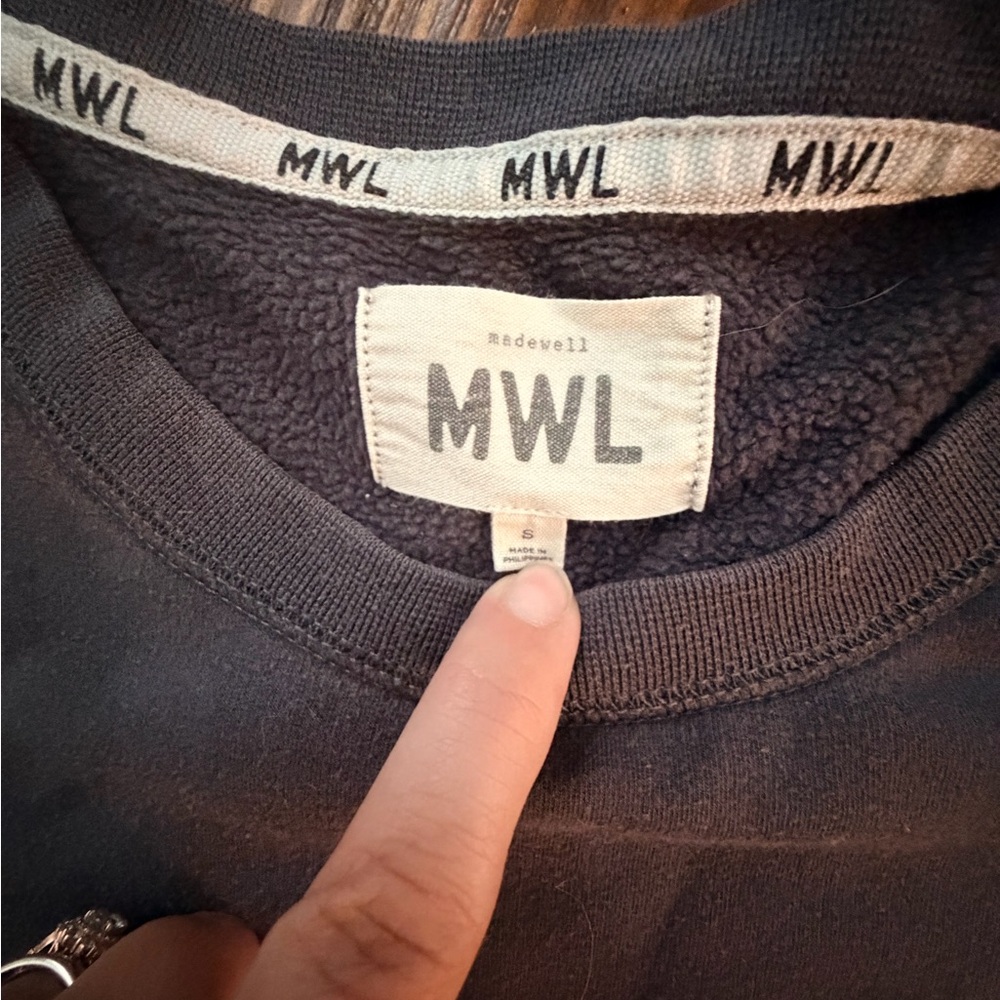 Madewell Women's Long Sleeve Crewneck Shirt - grey - Picture 2 of 2